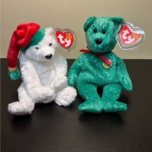 Ty Christmas Beanie Babies Holiday Bear Set -